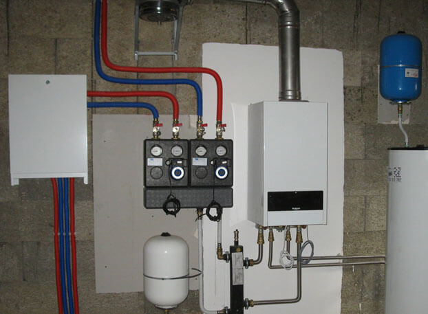Монтаж настенных газовых котлов отопления: схема подключения с примерами